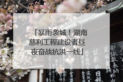 暴雨袭城！湖南慈利工程建设者昼夜奋战抗洪一线