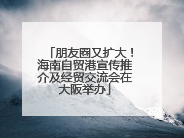 朋友圈又扩大！海南自贸港宣传推介及经贸交流会在大阪举办