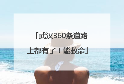 武汉360条道路上都有了！能救命