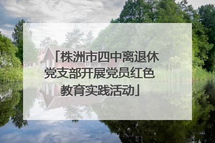 株洲市四中离退休党支部开展党员红色教育实践活动