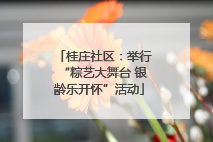 桂庄社区：举行“粽艺大舞台 银龄乐开怀”活动