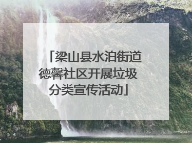 梁山县水泊街道德馨社区开展垃圾分类宣传活动