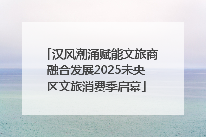 汉风潮涌赋能文旅商融合发展2025未央区文旅消费季启幕