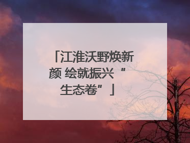 江淮沃野焕新颜 绘就振兴“生态卷”