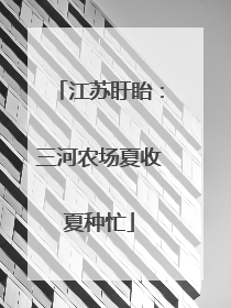 江苏盱眙：三河农场夏收夏种忙