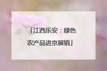 江西乐安：绿色农产品进京展销