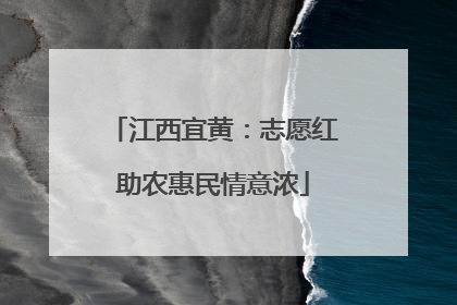 江西宜黄：志愿红助农惠民情意浓