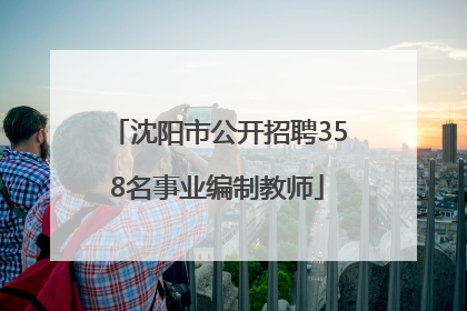 沈阳市公开招聘358名事业编制教师