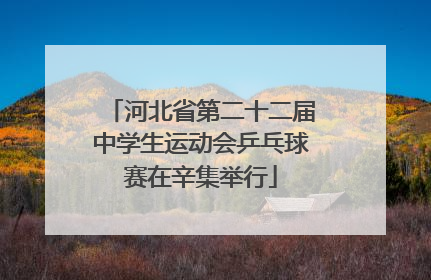 河北省第二十二届中学生运动会乒乓球赛在辛集举行