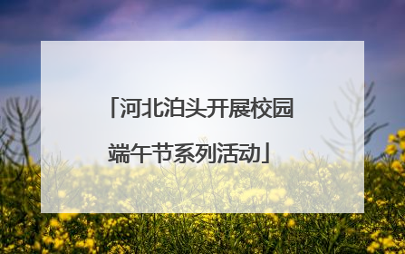 河北泊头开展校园端午节系列活动