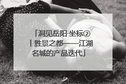洞见岳阳·坐标②丨胜景之都——江湖名城的产品迭代