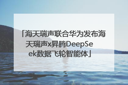 海天瑞声联合华为发布海天瑞声x昇腾DeepSeek数据飞轮智能体
