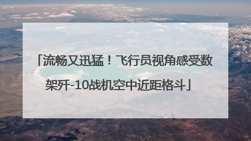 流畅又迅猛！飞行员视角感受数架歼-10战机空中近距格斗