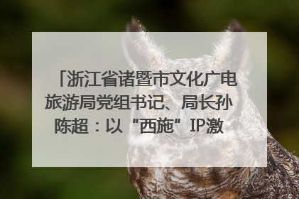 浙江省诸暨市文化广电旅游局党组书记、局长孙陈超：以“西施”IP激活全域旅游 打造县域文旅融合新标杆｜第七届全国县域旅游研究成果发布系列活动