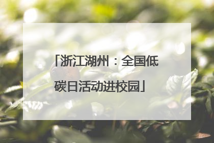 浙江湖州：全国低碳日活动进校园