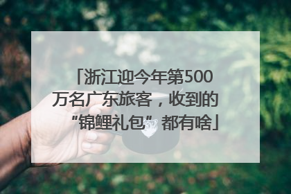 浙江迎今年第500万名广东旅客，收到的“锦鲤礼包”都有啥
