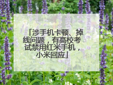 涉手机卡顿、掉线问题，有高校考试禁用红米手机，小米回应