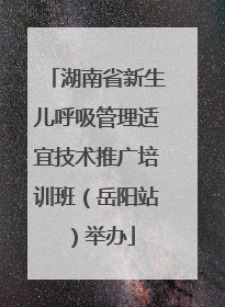 湖南省新生儿呼吸管理适宜技术推广培训班（岳阳站）举办