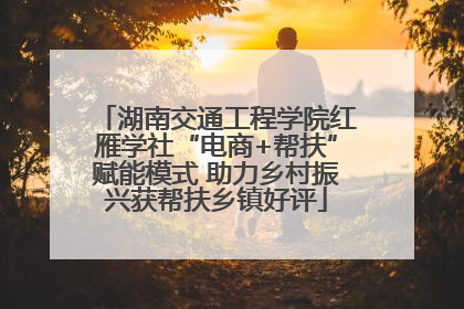 湖南交通工程学院红雁学社“电商+帮扶”赋能模式 助力乡村振兴获帮扶乡镇好评