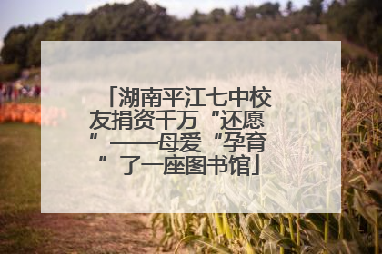 湖南平江七中校友捐资千万“还愿”——母爱“孕育”了一座图书馆
