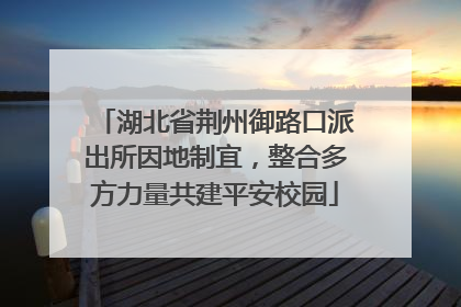 湖北省荆州御路口派出所因地制宜，整合多方力量共建平安校园