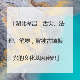 湖北孝昌：舌尖、法理、笔墨，解锁古镇振兴的文化基因密码