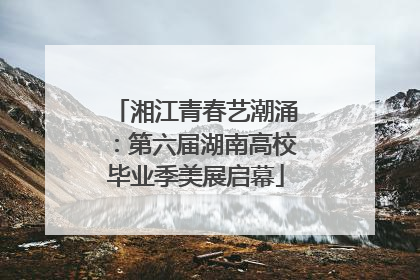 湘江青春艺潮涌：第六届湖南高校毕业季美展启幕