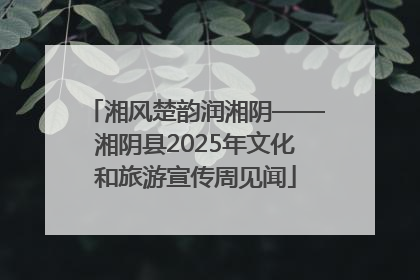 湘风楚韵润湘阴——湘阴县2025年文化和旅游宣传周见闻