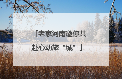 老家河南邀你共赴心动旅“城”