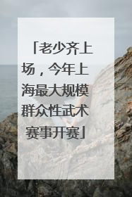 老少齐上场，今年上海最大规模群众性武术赛事开赛