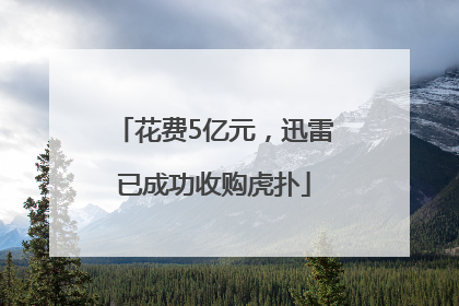 花费5亿元，迅雷已成功收购虎扑