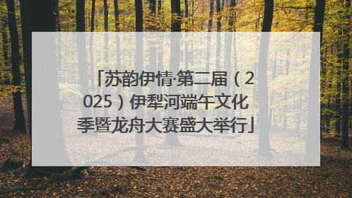 苏韵伊情·第二届（2025）伊犁河端午文化季暨龙舟大赛盛大举行