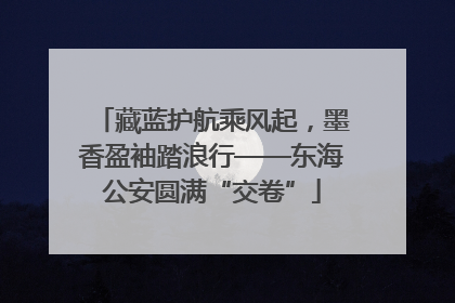 藏蓝护航乘风起，墨香盈袖踏浪行——东海公安圆满“交卷”
