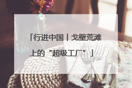 行进中国丨戈壁荒滩上的“超级工厂”