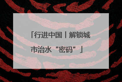 行进中国丨解锁城市治水“密码”