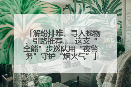 解纷排难、寻人找物、引路推荐……这支“全能”步巡队用“夜警务”守护“烟火气”