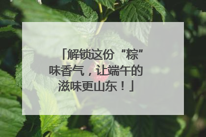 解锁这份“粽”味香气，让端午的滋味更山东！