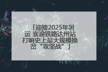 迎接2025年暑运 襄渝铁路达州站打响史上最大规模换岔“攻坚战”