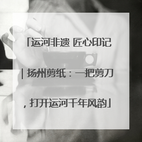 运河非遗 匠心印记｜扬州剪纸：一把剪刀，打开运河千年风韵