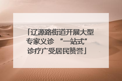 辽源路街道开展大型专家义诊 “一站式”诊疗广受居民赞誉