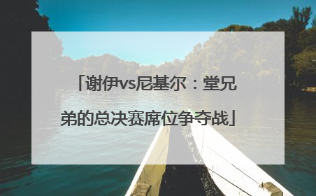谢伊vs尼基尔：堂兄弟的总决赛席位争夺战
