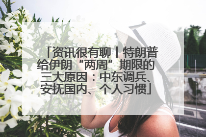 资讯很有聊丨特朗普给伊朗“两周”期限的三大原因：中东调兵、安抚国内、个人习惯