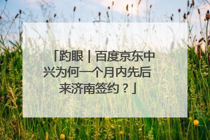趵眼｜百度京东中兴为何一个月内先后来济南签约？