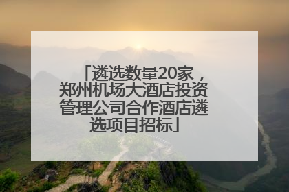 遴选数量20家，郑州机场大酒店投资管理公司合作酒店遴选项目招标