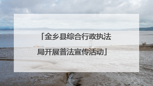 金乡县综合行政执法局开展普法宣传活动