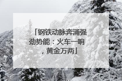 钢铁动脉奔涌强劲势能：火车一响，黄金万两