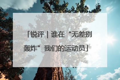 锐评｜谁在“无差别轰炸”我们的运动员