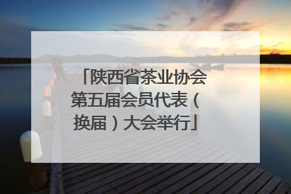 陕西省茶业协会第五届会员代表（换届）大会举行