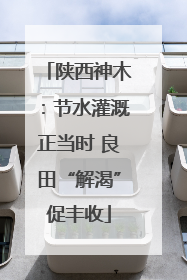 陕西神木：节水灌溉正当时 良田“解渴”促丰收