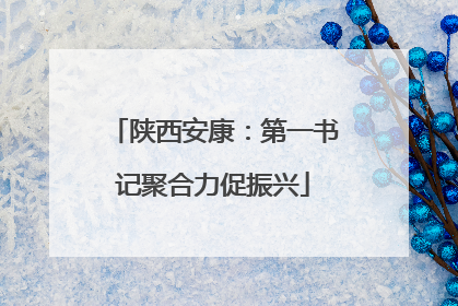 陕西安康：第一书记聚合力促振兴